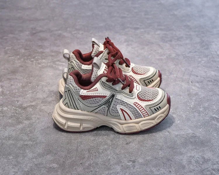 Boys Girls Running Shoes Thick Soft Sole Children Sneakers Mesh Breathable 2025 New Fashion Kids Sports Shoes for Students Trend.