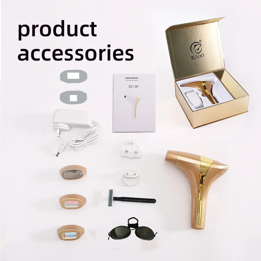 KODO 2025 High-end customization ice Laser Hair removal Laser Epilator Permanent IPL Painless Photoepilator 4 in 1 face and body