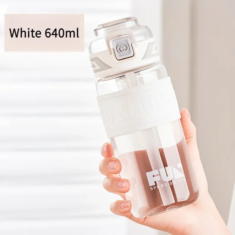 Portable Sports Water Cup For Men Tritan Material One Key Open Cover Fitness Cups High Temperature Seal Leakproof Kettle