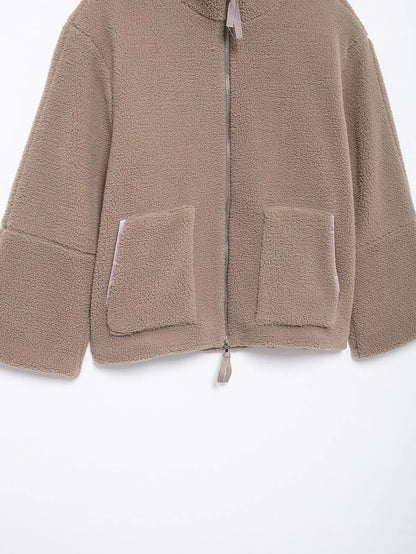 Winter Fleece frauen Mantel Zipper Stehkragen Lose Verdickt Mantel frauen Herbst Warme Neue Casual Trendy frauen Mantel