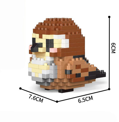 KNEW BUILT Colorful Parrot Micro Mini Building Blocks Assembly Toys 3D Model Bricks for Birds Funs Hands-on Ability Gift