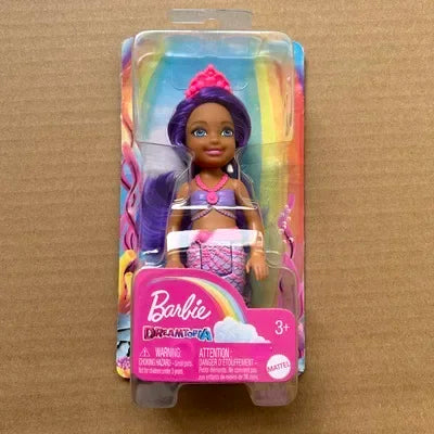 Original Barbie Doll Dreamtopia Magic Mermaid Dolls for Girls Rainbow Hair Fantasy Color Feature Kids Toy Bjd Butterfly Princess.