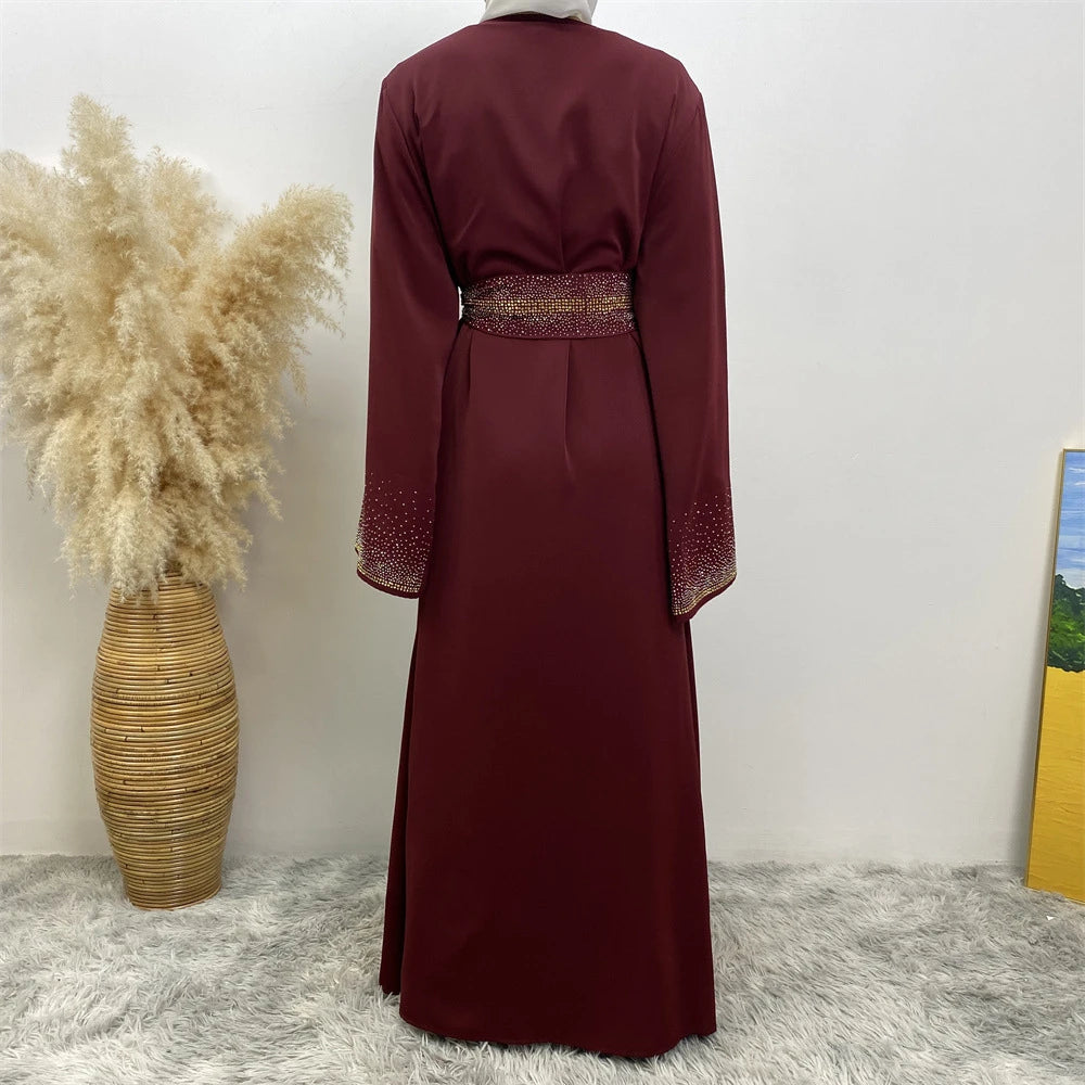 Ramadan Eid Dubai Open Black Muslim Kimono Abaya Damen Turkey Islam Abayas For Women Dress Kebaya Robe Femme Musulmane Kaftan