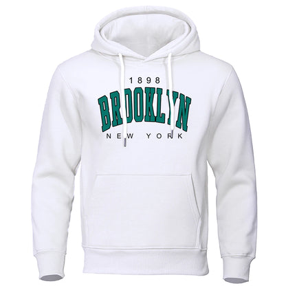 1898 Brooklyn New York Printed Mens Hoody Creativity Crewneck Clothing Fashion Oversize Sweatshirt Fashio Crewneck Hoodie Male.