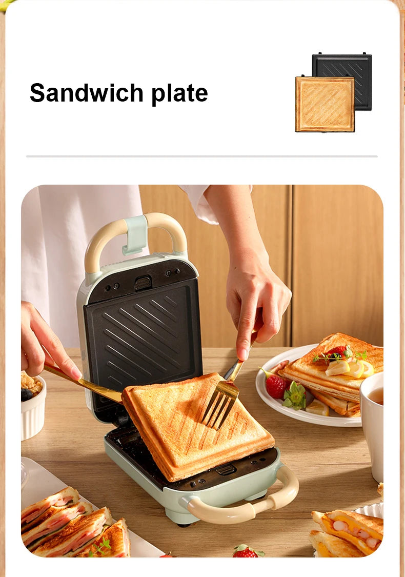 650W Electric Sandwich Maker Waffle Machine Toaster Baker Takoyaki Pancake Donuts Sandwichera Breakfast Machine 220V.