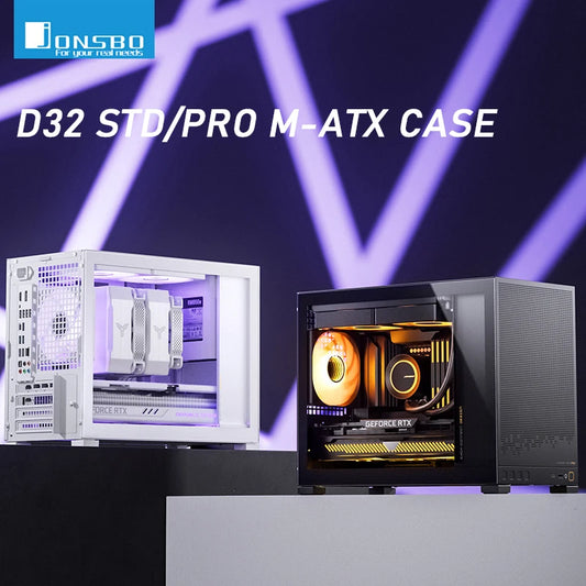 Jonsbo D32 STD/PRO Black MATX Desktop Small Case Support ATX/SFX Power Supply 240 Water Cooling Computer Office PC Case.