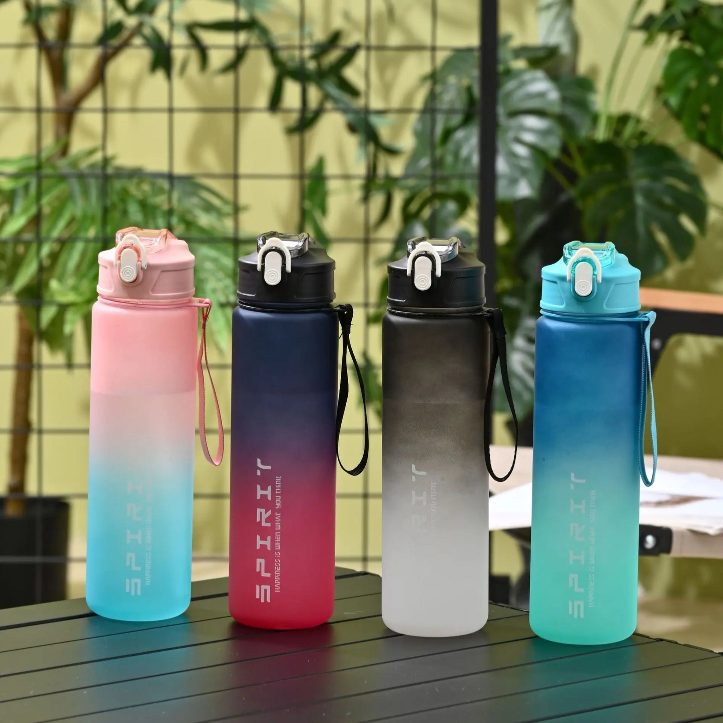 1PCS 800ML Large Capacity Sports Water Bottle Leak Proof Colorful Plastic Cup Drinking Outdoor Travel Portable Gym Fitness Jugs.
