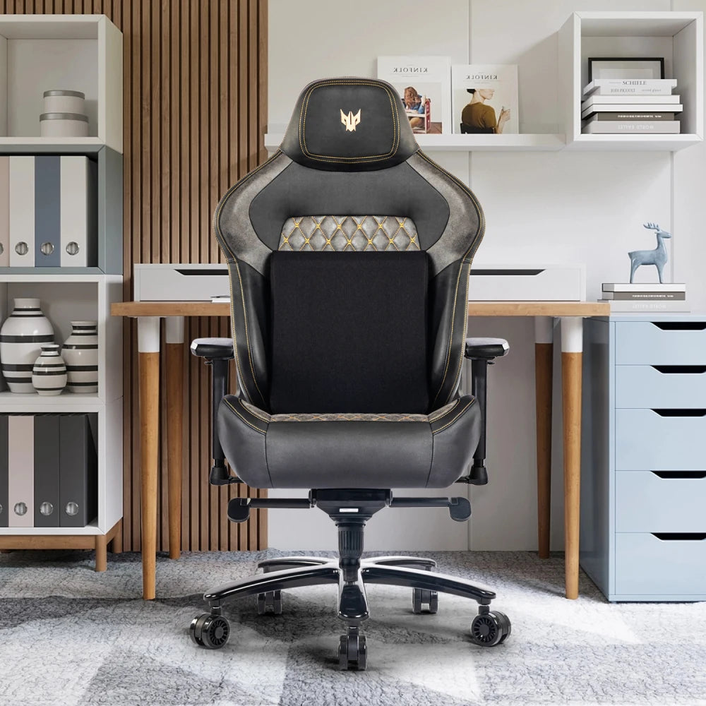 Gaming-Stuhl, Tragkraft 200 kg, verstellbare Armlehnen, 4D-Gaming-Stuhl mit Lordosenstütze, Chefsessel, ergonomischer Bürostuhl