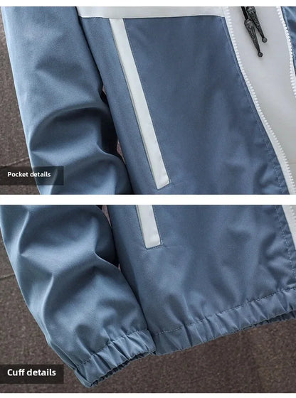 New Men's Sportswear Set Casual Loose Fit Sweatpants with Drawstring Two-Piece Korean Style Autumn Collection.