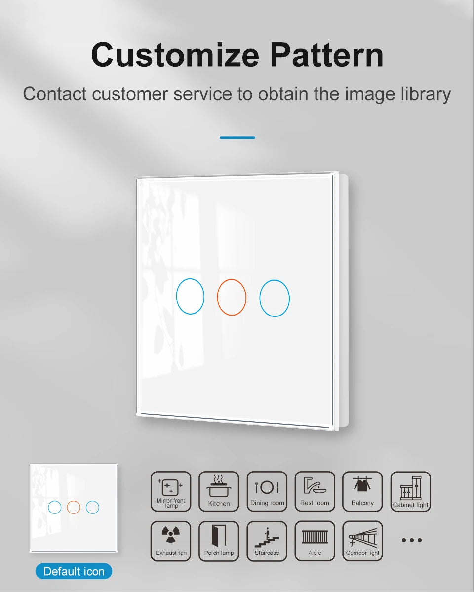 SRAN Smart Switch mit Wandsteckdose 16A EU, Tuya Smart Life Home Touch Sensor WiFi Lichtschalter Weiß.