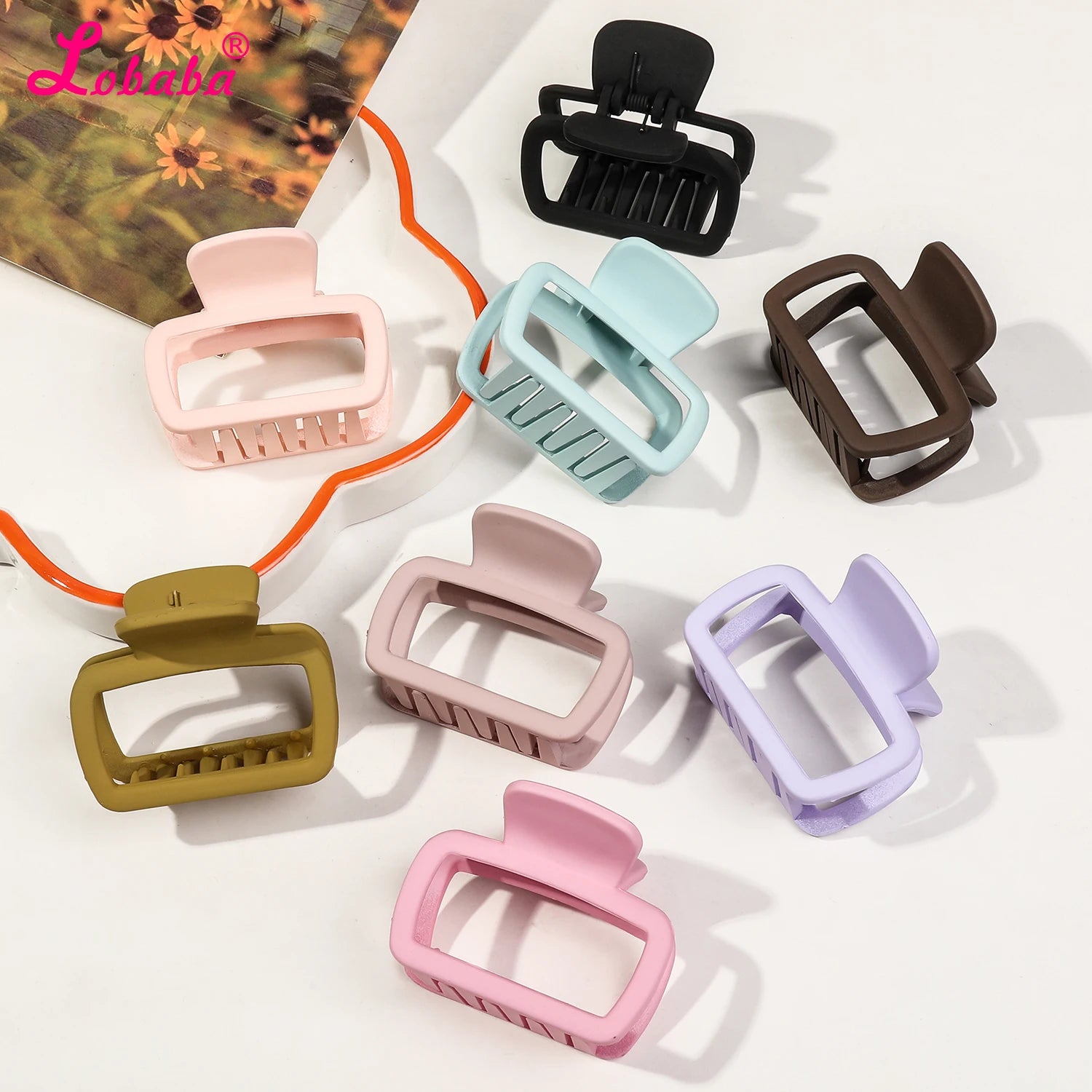 4 Pack Medium Small Hair Clips for Women, Claw Clips for Thick Thin Hair, Strong Hold Square Jaw Clips.