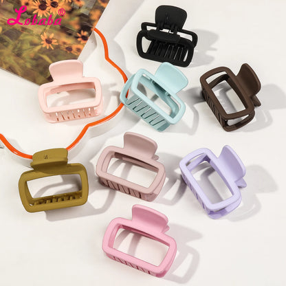 4 Pack Medium Small Hair Clips for Women, Claw Clips for Thick Thin Hair, Strong Hold Square Jaw Clips.
