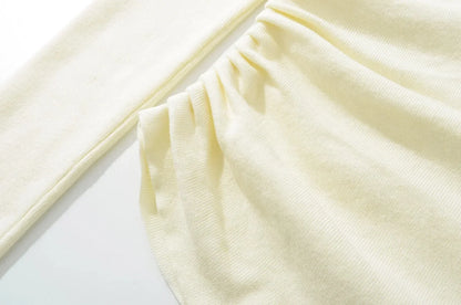 American Style One Shoulder Long Sleeve Women's T-shirt Autumn Pure Desire High-grade Slimming Personality Oblique Shoulder Base.