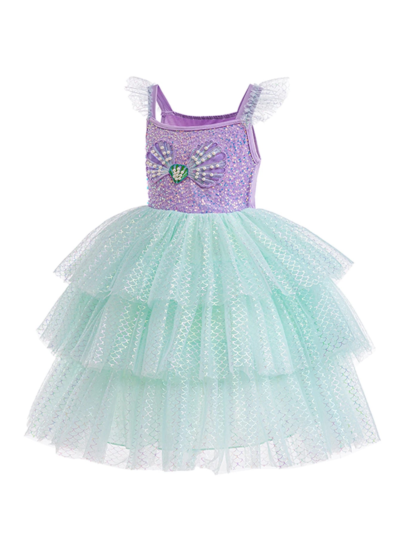 Mädchen elegante Regenbogen Prinzessin Kleid mit Bowknot Flatter Trim Mesh Kleid Tutu Kleid für Party, Performance Tutu Kleid.