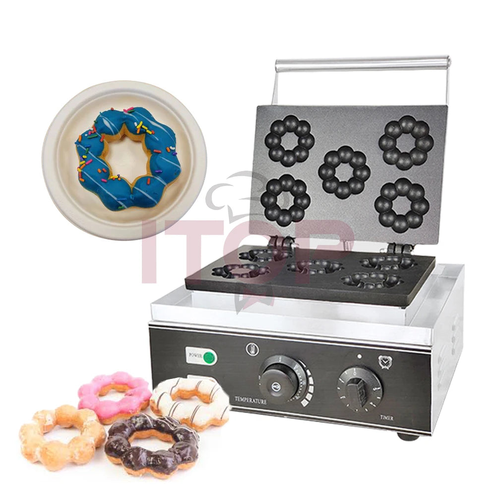 ITOP Commercial Electric Waffle Machine Sandwich Plum Crisp Donut Maker Food Shaper French Waffle Maker Non-stick Coating.