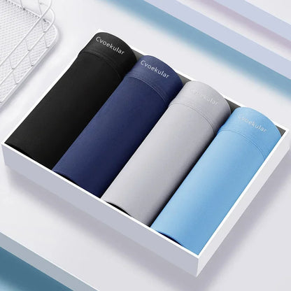 Cvoekular4/8pcs Man Boxer Underwaer Ice Silk Sous Vetement Homme Lingerie Underpants Bokserki Meskie Calzoncillos Shorts Panties