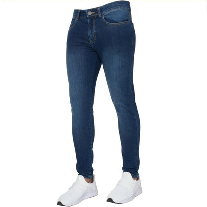 Business Men's Casual Jeans Stretch Denim Trousers Spring Autumn Classic Black Sky Blue Grey Straight Work Fashion Brand Clothin.