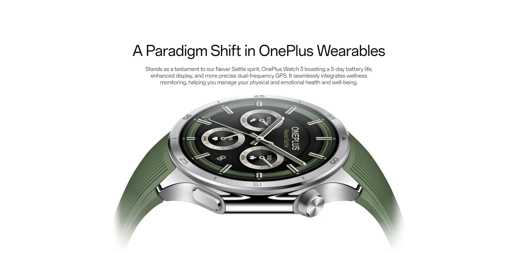 Global Version OnePlus Watch 3 Smart Watch 1.50inches LTPO  AMOLED Display Snapdragon W5 Processor Dual Frequency GPS Wear OS.