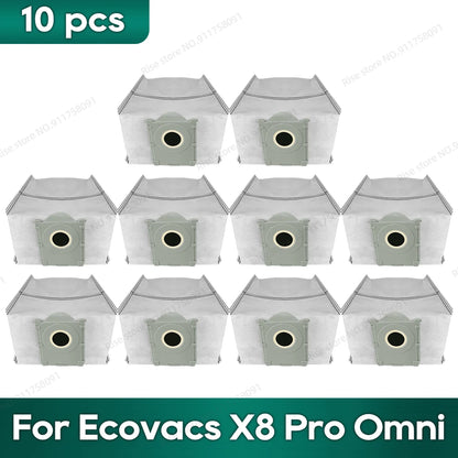 Compatible for Ecovacs X8 Pro Omni Accessories Main Side Brush Hepa Filter Rag Dust Bag Replacement Parts