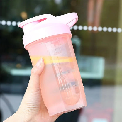 Shake Cup Sports Fitness Water Bottle Milkshake Cup Sports Plastic Water Cup Creative Plastic Drinking Cup Protein Powder Cup