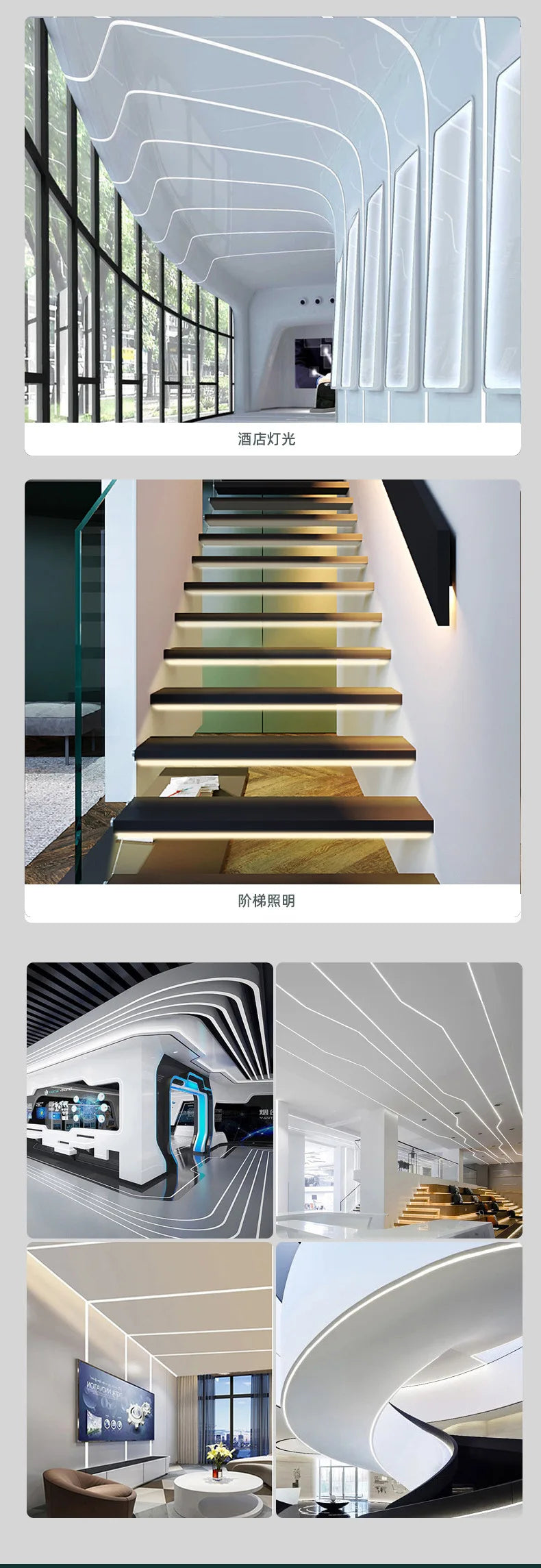 1M-10M Embedded LED Neon Rope Tube Black White Soft Recessed Silicone Diffuser Channel For 5050 COB Flexible Ribbon Strip Light.