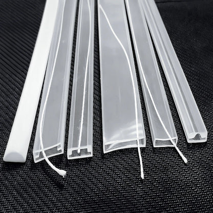 1-10m White/Transparent Neon Silicone Tube LED Rope Lamp Waterproof Diffuser Cover For 8/10/12m RGB Flexible Strip Light Channel.