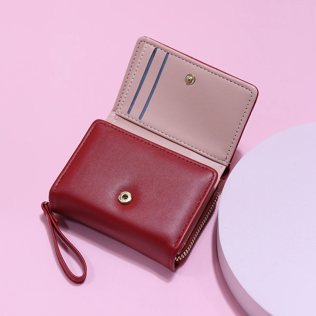 Ladies Large Capacity Butterfly Embroidery Clutch Wallet Tri-Fold Multi-Card Slot Zipper Coin Purse Fashionable Handbag.