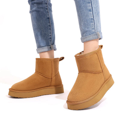 Evshine Memory Foam Ankle Boot Trending Shoes For Women Waterproof Women Snow Boots Female Snow Boots Suede Winter Warm Boots.