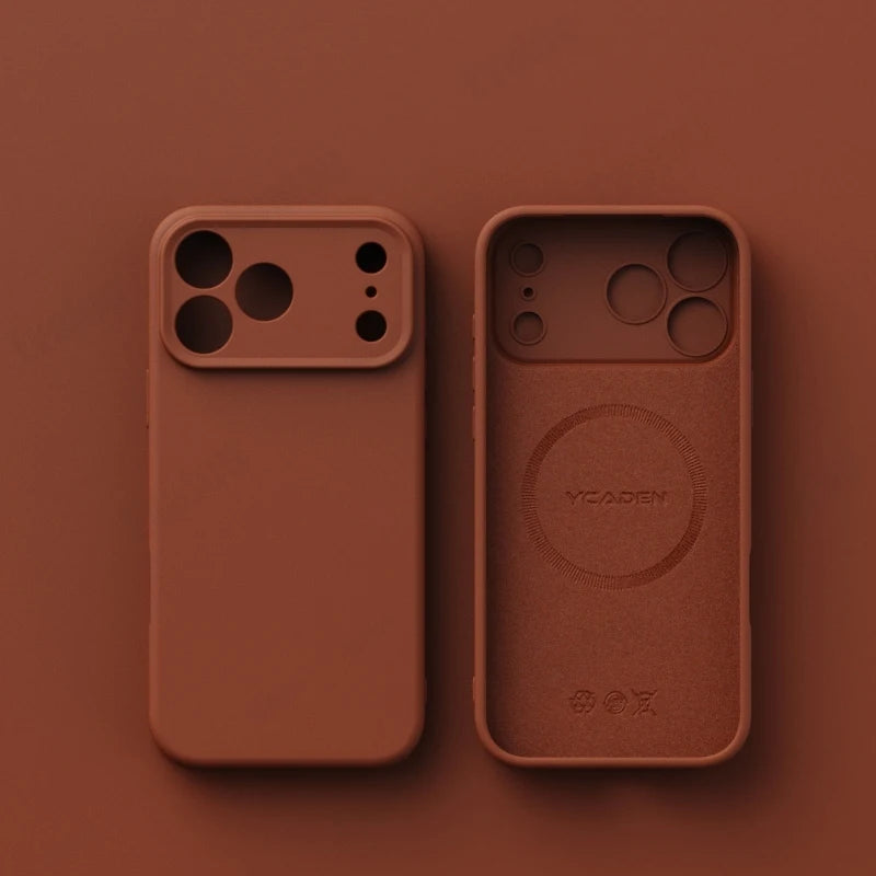 Matte Skin Liquid Silicone Case for Iphone 17 Pro Max Magnetic Magsafe Wireless Charging Candy Bumper for Iphone 17 Air 17pro.