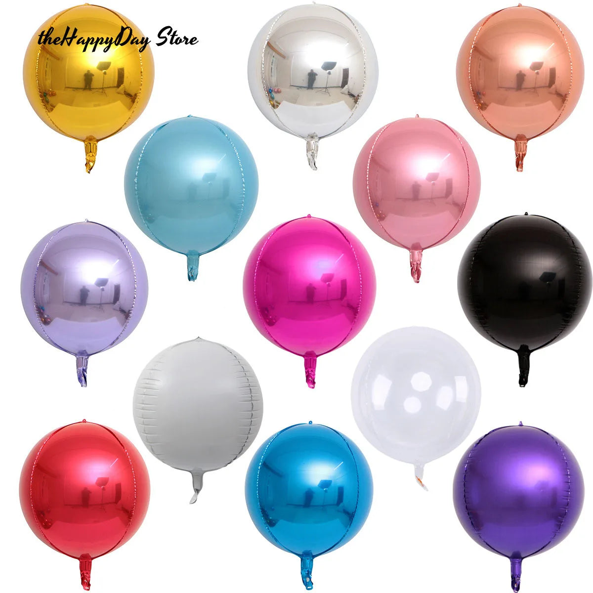20/10/5Pcs 4D Runde Folienballons 10/18/22 zoll Metall Rose Gold Silber 4D Folienballons Helium Luft Globos Geburtstag Hochzeit Dekor.