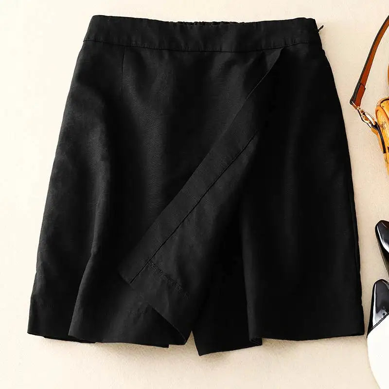 ZANZEA Women Summer Sports Shorts Korean Fashion Culottes 2025 Solid Casual Culotte Pant Elastic High Waist Shorts Streetwear.