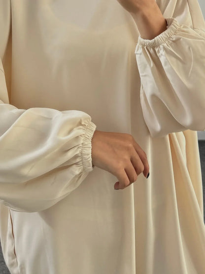 Ramadan Modesty Prayer Dress Women Jilbabs Kaftan Muslim Abayas Dubai Robe Hijab Smocking Sleeve Dresses Islamic Clothing.