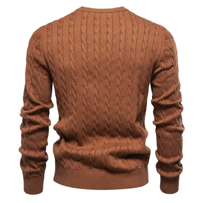 2024 High-quality Men's Sweater Pullover New Deer Embroidery Solid Color Knitted Sweater Men's Knit Sweaters  Men Clothing.