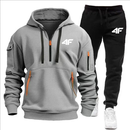 Slow jogging stylish quality sports outfit. Spring/Autumn 2025 new style outdoor fitness fashionable men's pullover + jogging pa.