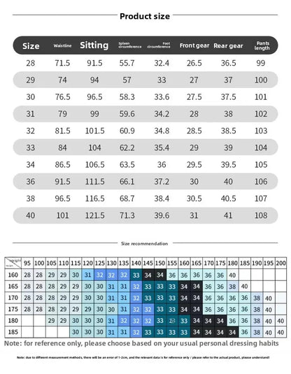 Men's Black Straight Leg Jeans Casual Elastic Business Pants High Waist Slim Fit Long Trousers New 2025 Gray Color.