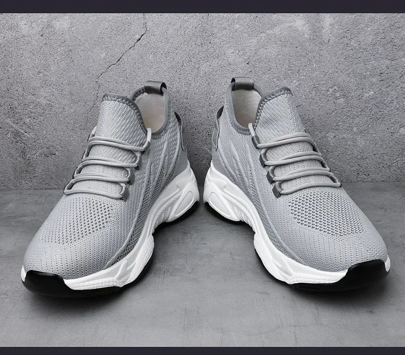 Zunehmende Herren-Turnschuhe, lässige Erhöhungsschuhe, 8 cm Höhenerhöhungsschuhe für den Sommer, atmungsaktive 6 cm Aufzugsschuhe.