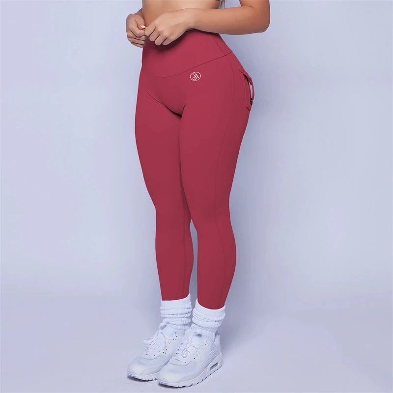 2025 Allure The Band Gym Leggings Women High Waist Tights Pants Peach Hip with Pockets Women Workout Gym Leggings ATB Yoga Pants