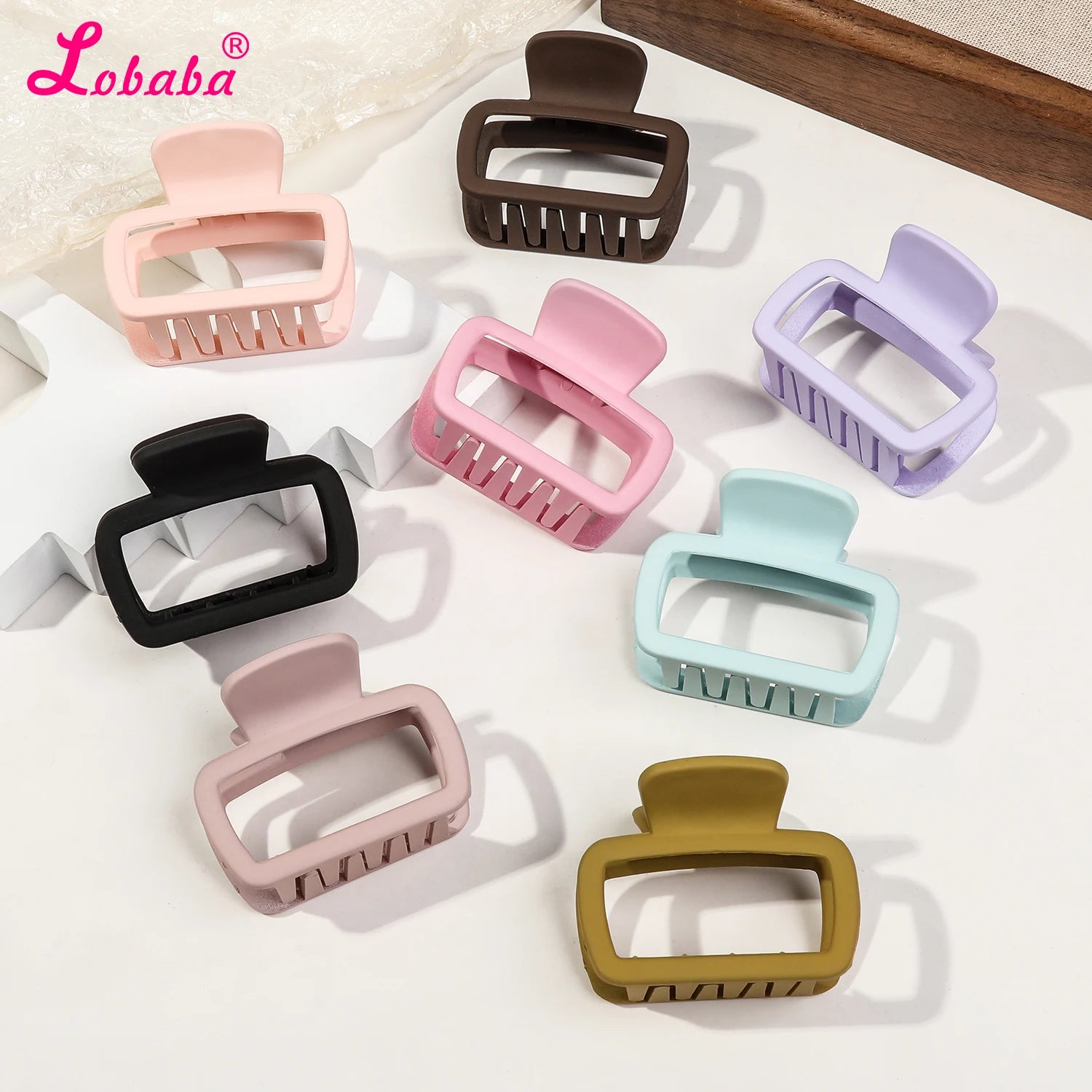 4 Pack Medium Small Hair Clips for Women, Claw Clips for Thick Thin Hair, Strong Hold Square Jaw Clips.