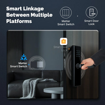 MOES Smart Lichtschalter EU WiFi Matter Button Fernbedienung kompatibel mit Alexa Google Home Apple Homekit Smartthings.