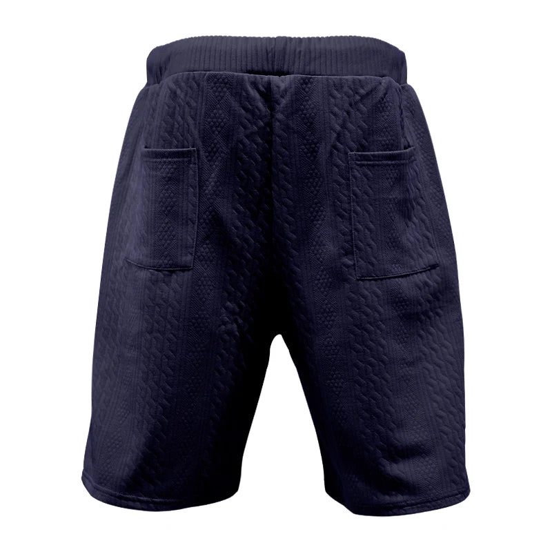 2024 Summer New Men's High Street Casual Loose Jacquard Sportswear V-Neck Short Sleeve Shorts Men's Fashion Suit.