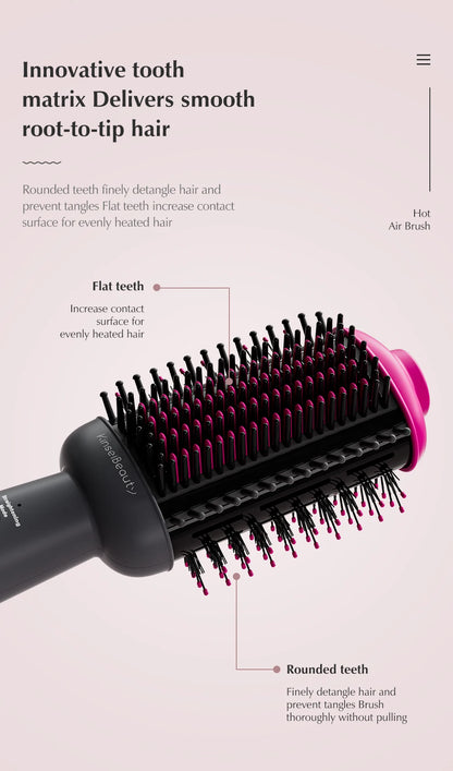 Kinseibeauty  Hair dryer Functional 5 In 1 professional hot air comb straight hair curling equipment salon.