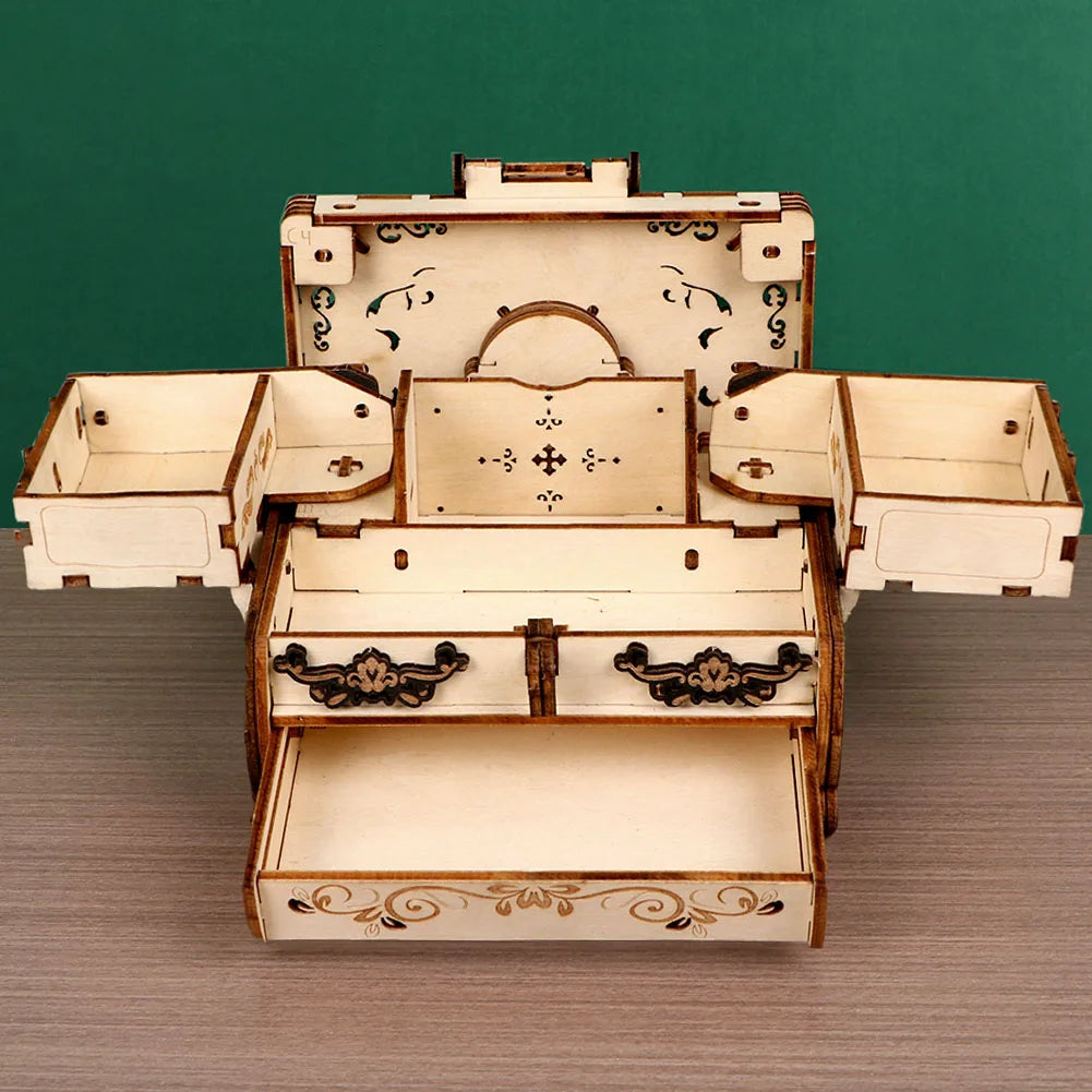 3D Wooden Puzzle Exquisitely Carved Vintage Storage Box Wooden Classic Jewelry Box Puzzle Women Birthday Gift Christmas Gift.