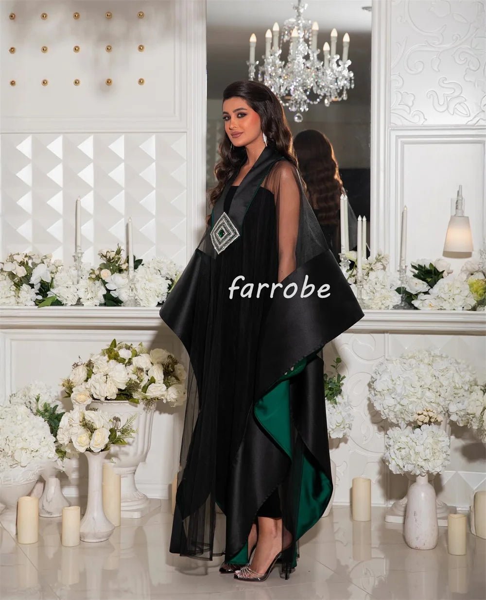 Maßgeschneiderte, modische Größen erhältlich, mit Falten, Perlen verziert, Pailletten, A-Linie, V-Ausschnitt, Midi-Kleider, maßgeschneiderte Kleider für besondere Anlässe, exquisit, formell.