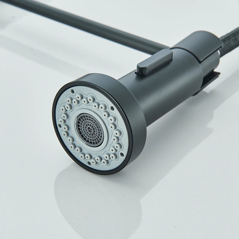 Spring Pull Down Kitchen Faucets Stream Spray Head Hot Cold Water Tap Stainless steel Rotation Kitchen Mixer Tap Crane