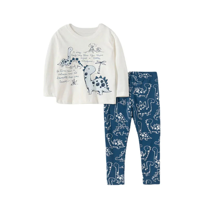   Jumping Meters New Baby Boys Clothing Sets Autumn Winter Cartoon Tiger Printed Cotton Boys Girls Outfit Long Sleeve Shirt Pant