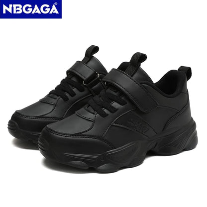 Children's Fashion Sports Shoes Breathable Student Black School Walking Shoes Anti-skid Boys& Girls Casual Running Sneaker.