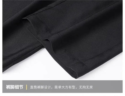 Men's Quick Dry Loose Fit Breathable Summer Lightweight Casual Pants Korean Style Elastic Sweatpants For Men.