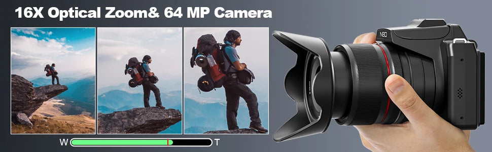 NBD 5K Digital Cameras For Photography, 16X Optical Zoom Camera With WiFi & App Control,64MP Vlogging Camera With 3-inch Screen.