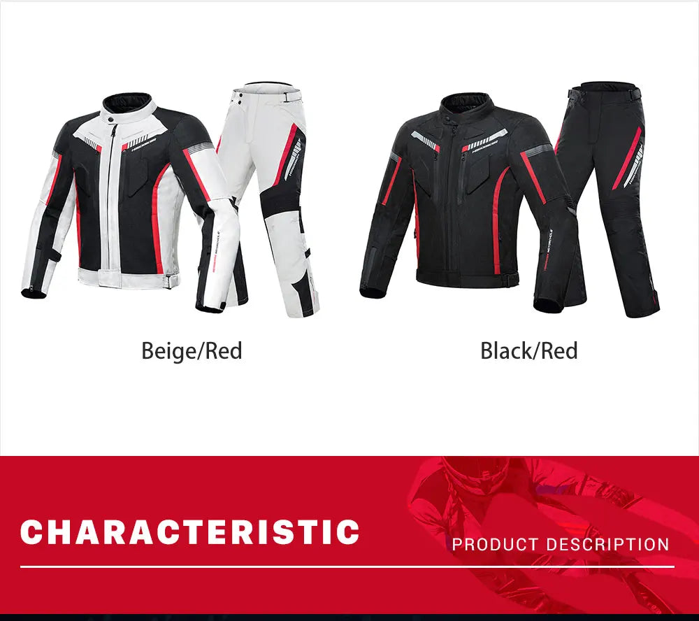 HEROBIKER Waterproof Motorcycle Jacket Man Racing Jacket Wearable Motorcycle Pants Moto Clothing With EVA Protection.