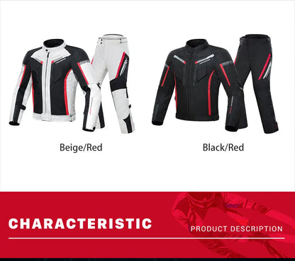 HEROBIKER Waterproof Motorcycle Jacket Man Racing Jacket Wearable Motorcycle Pants Moto Clothing With EVA Protection.